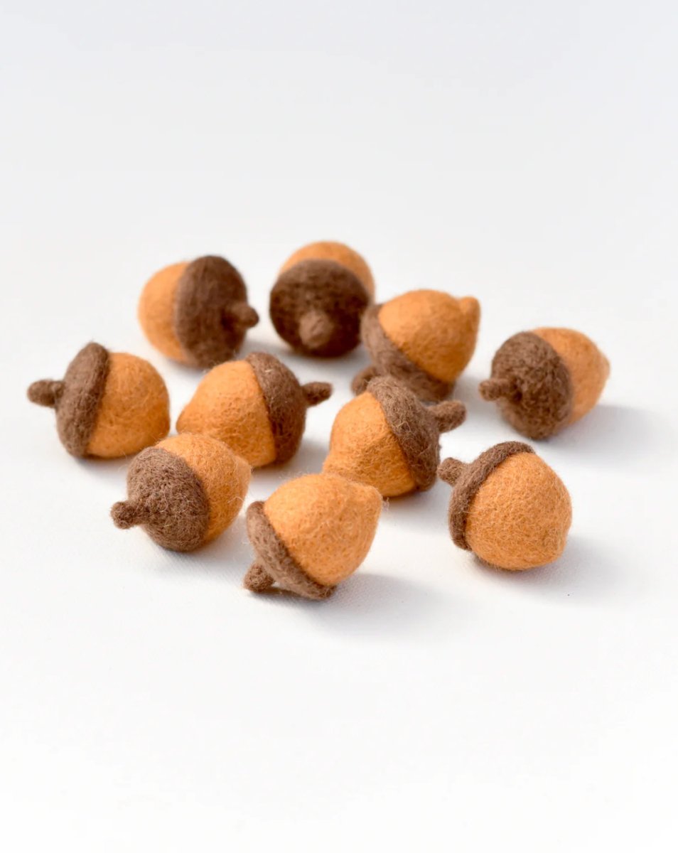 PREORDER: Felt Acorns (Brown) - Tara Treasures