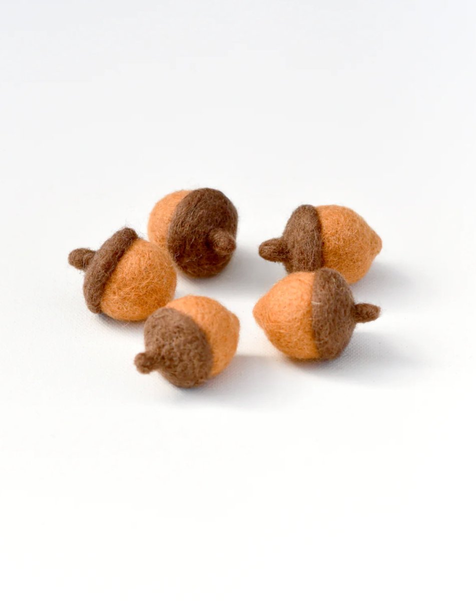 PREORDER: Felt Acorns (Brown) - Tara Treasures