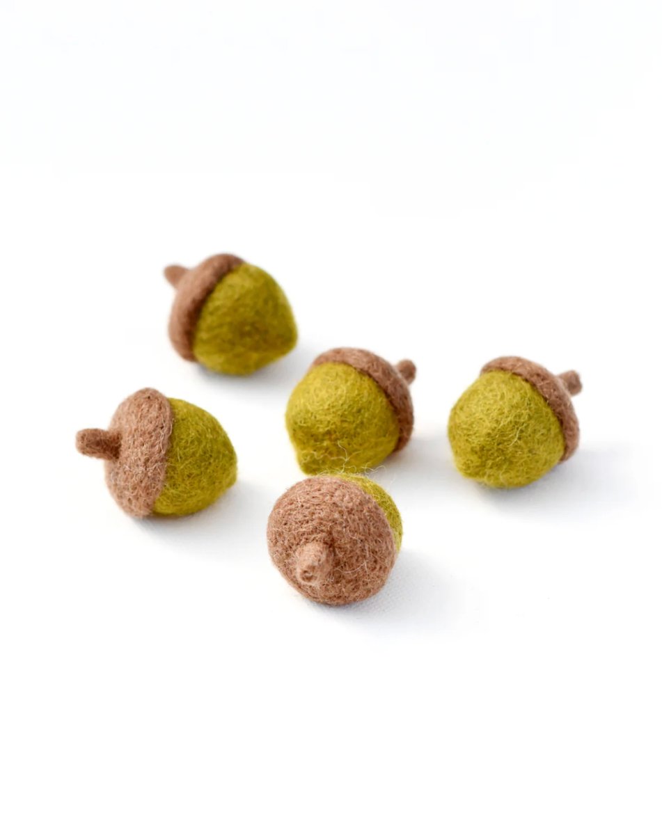 PREORDER: Felt Acorns (Oak Green) - Tara Treasures