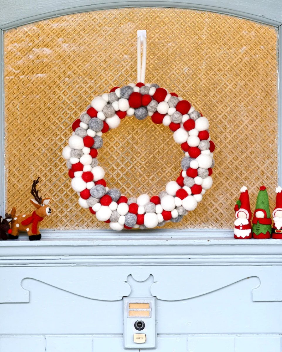 PREORDER: Felt Ball Wreath - Tara Treasures