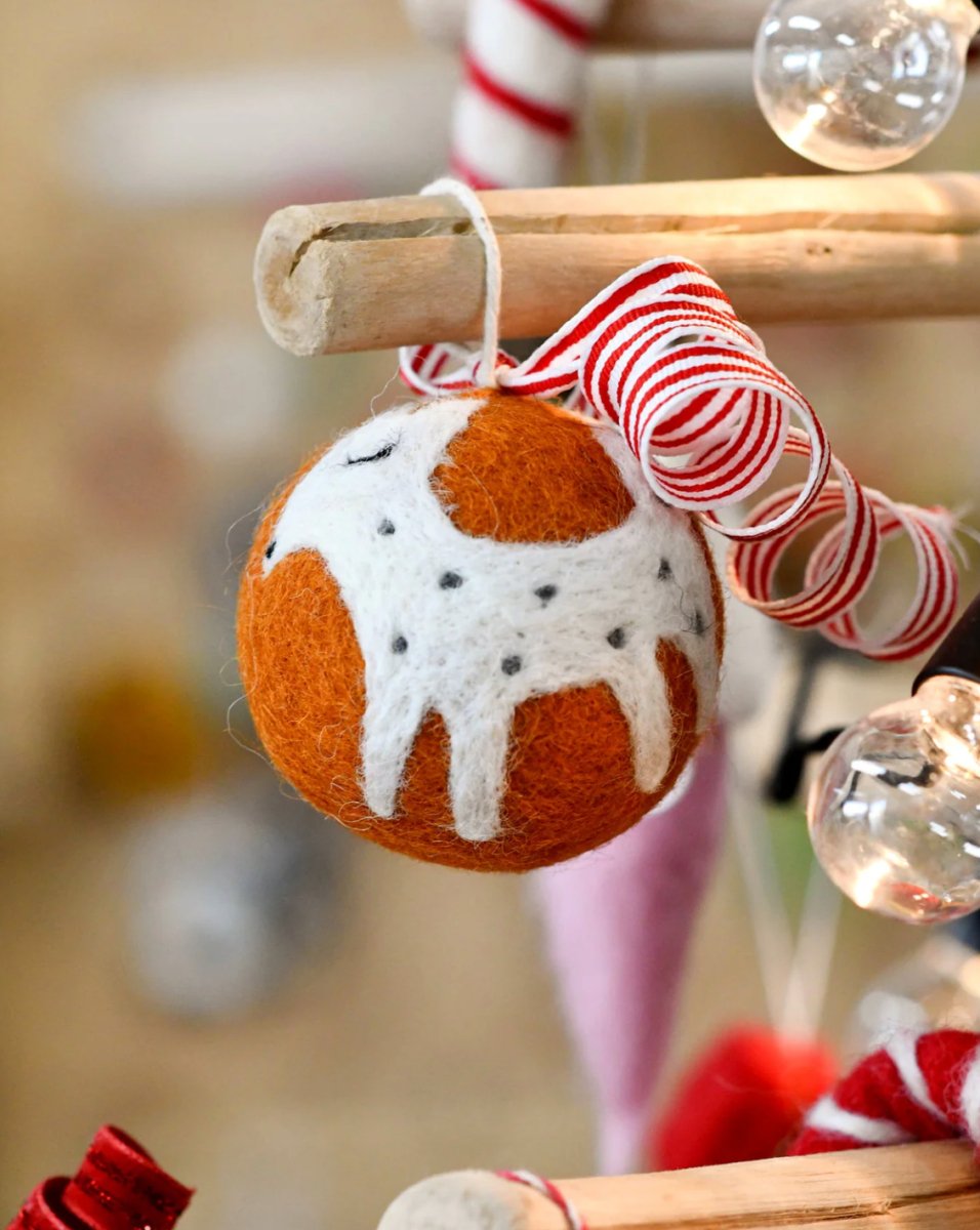 PREORDER: Felt Bauble Deer Christmas Ornament - Tara Treasures