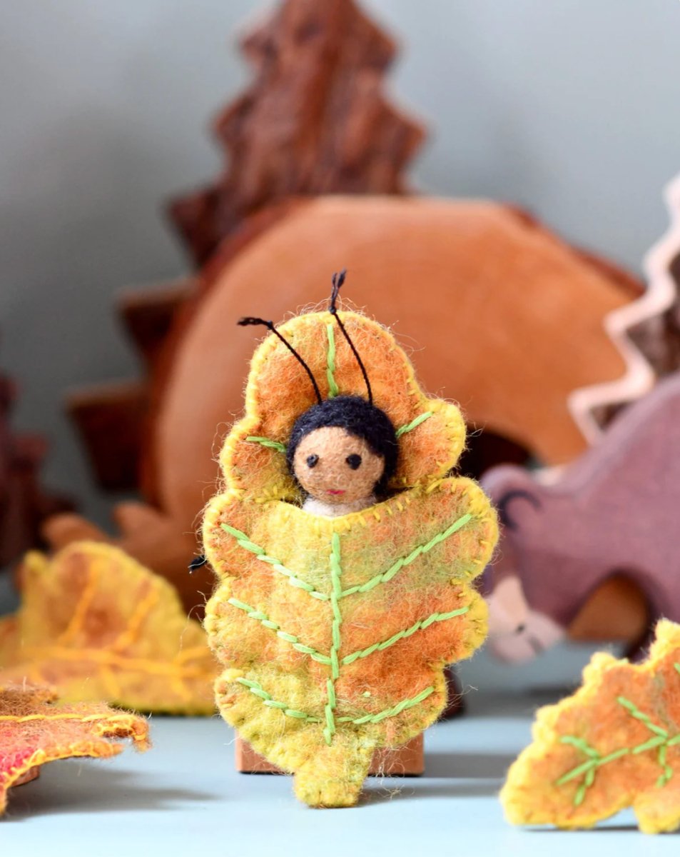 PREORDER: Felt Birch Leaf Baby - Tara Treasures