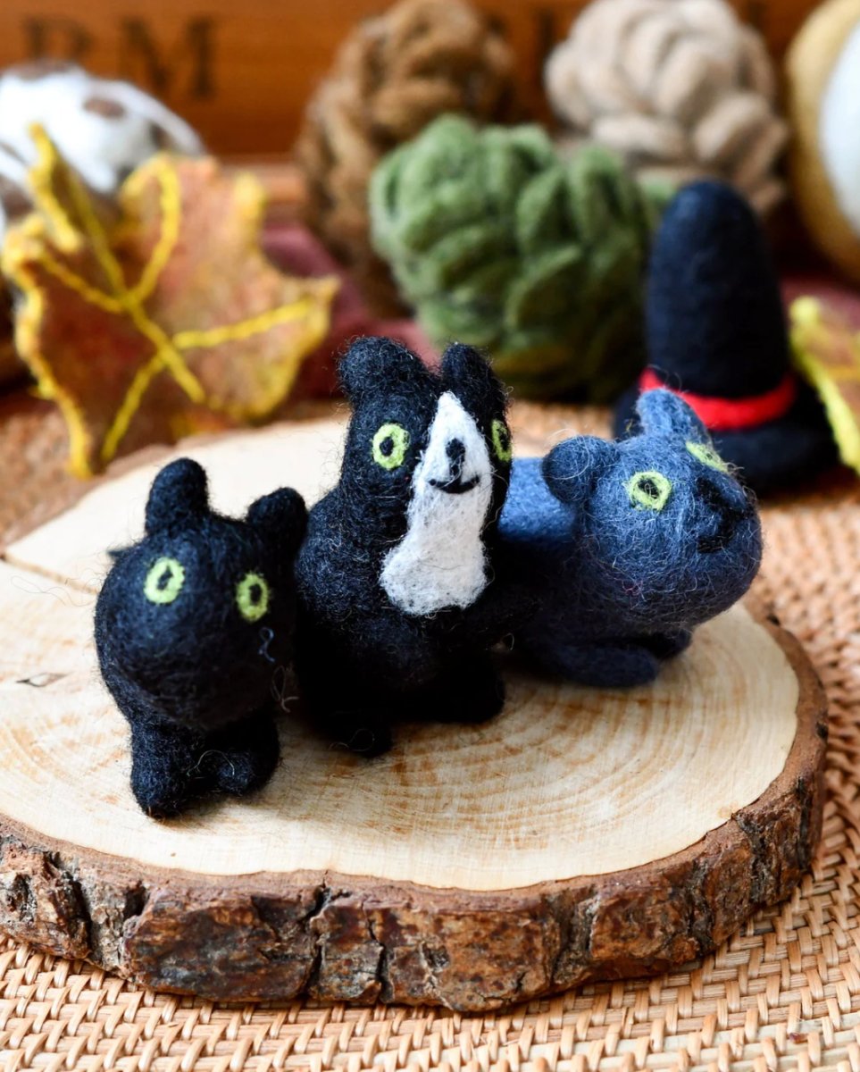 PREORDER: Felt Cats (set of 3) - Tara Treasures