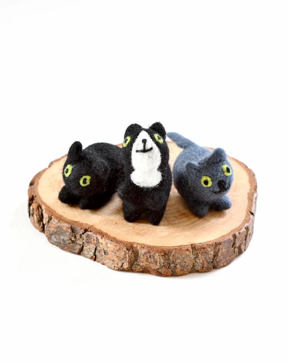 PREORDER: Felt Cats (set of 3) - Tara Treasures