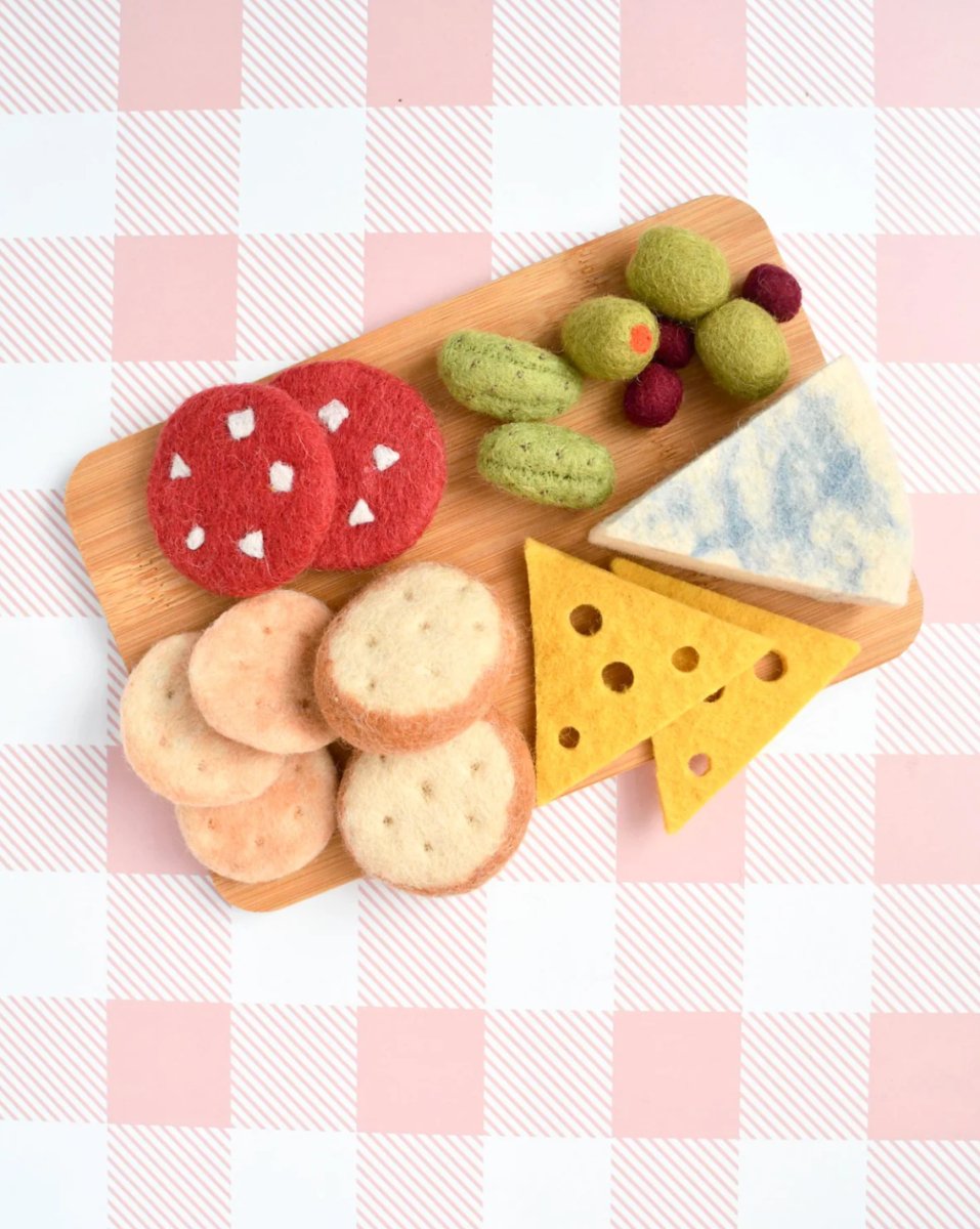 PREORDER: Felt Charcuterie Cheese Platter Play Food Set - Tara Treasures