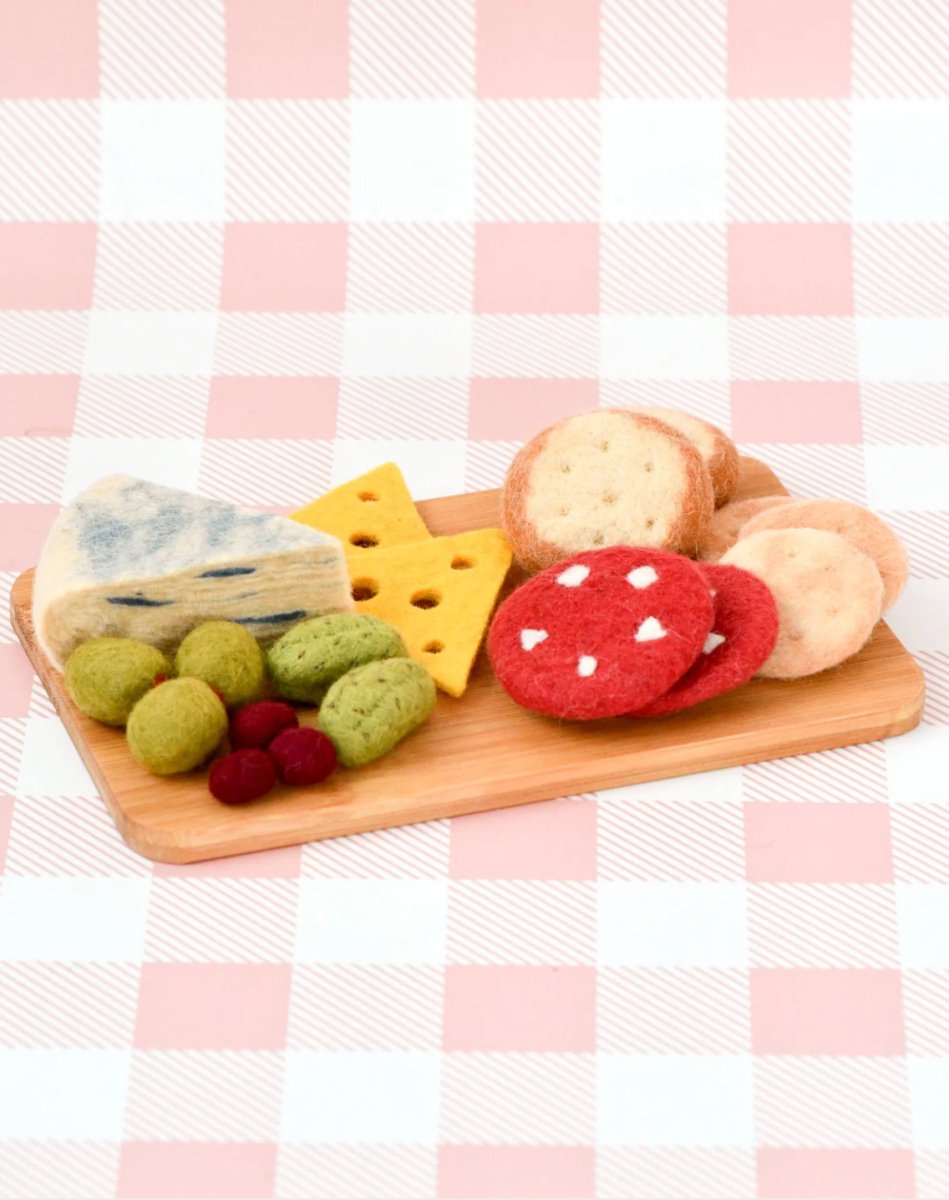 PREORDER: Felt Charcuterie Cheese Platter Play Food Set - Tara Treasures