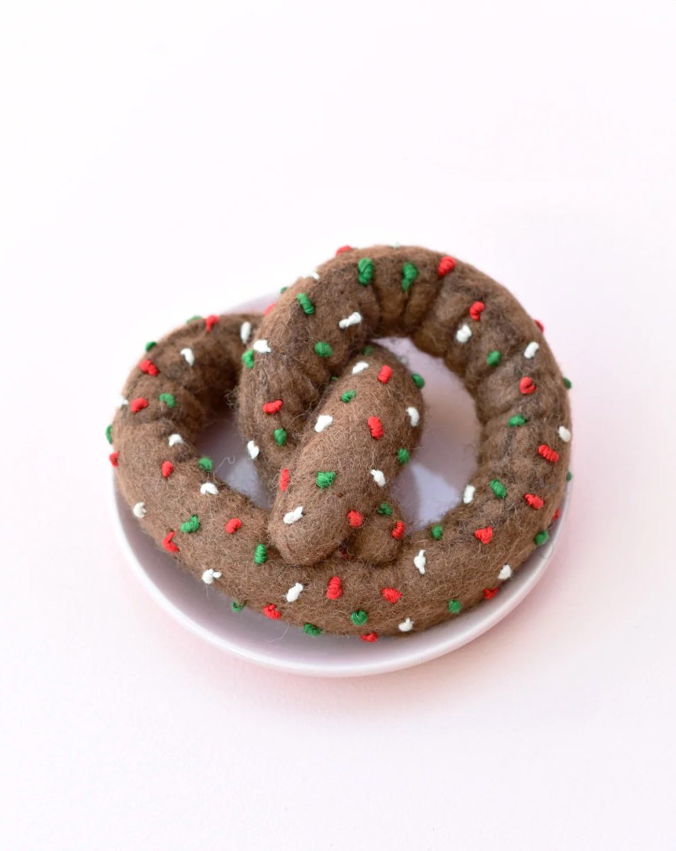 PREORDER: Felt Chocolate Pretzel - Tara Treasures