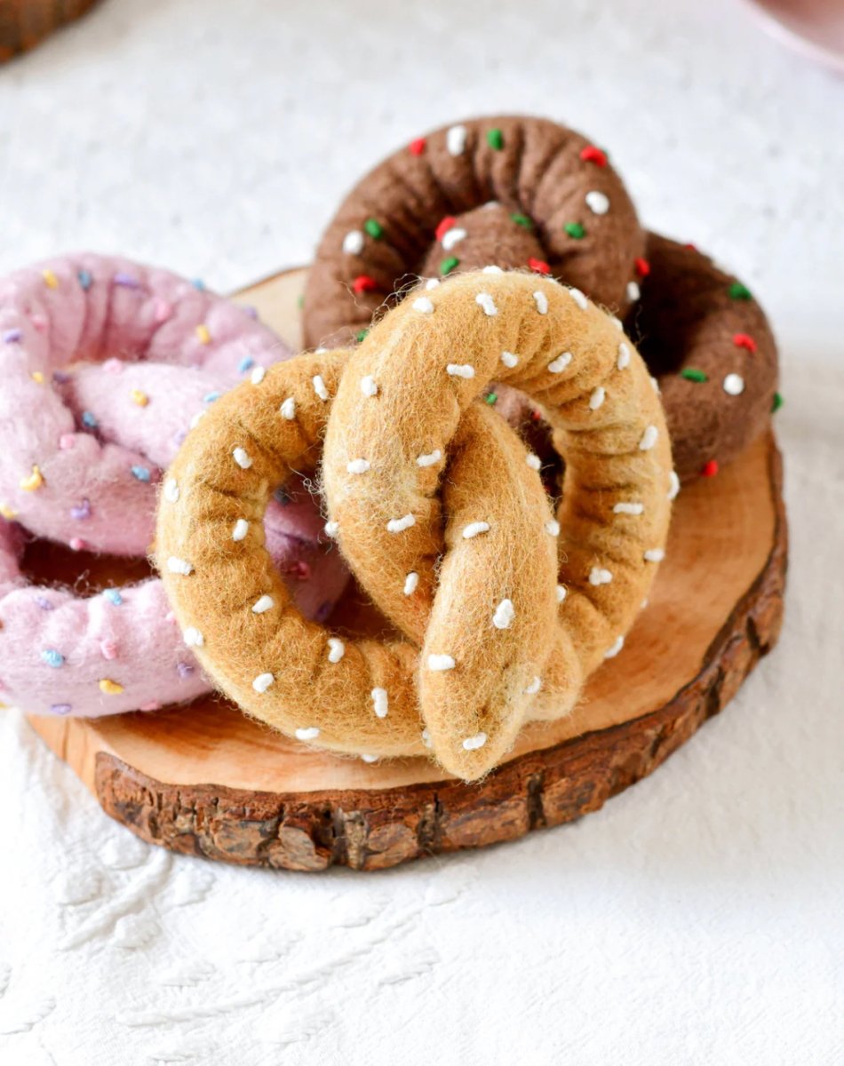 PREORDER: Felt Chocolate Pretzel - Tara Treasures