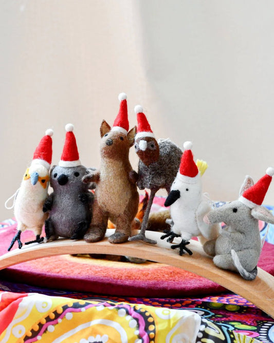 PREORDER: Felt Christmas Australian Animals Ornaments - Tara Treasures