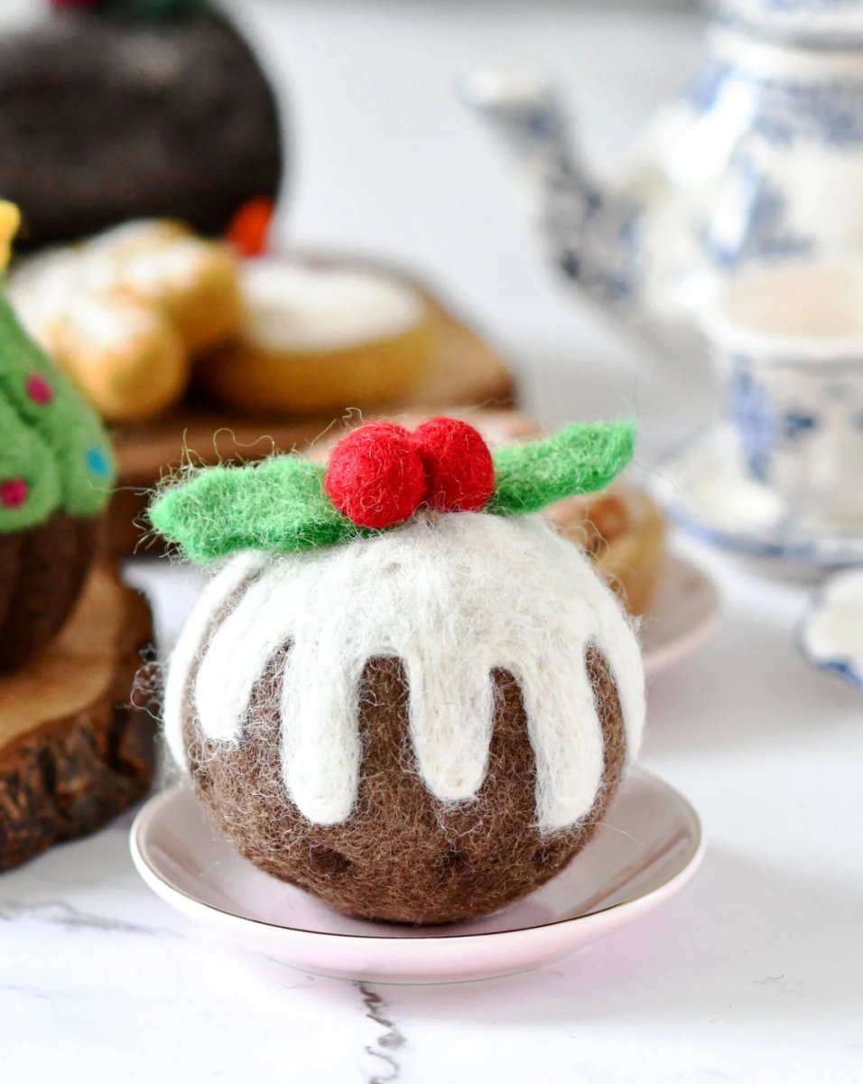 PREORDER: Felt Christmas Pudding (Round) - Tara Treasures