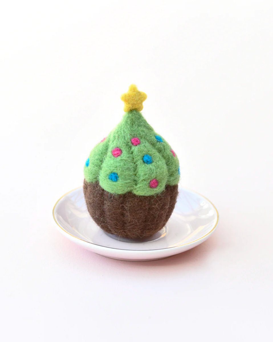 PREORDER: Felt Cupcake - Christmas Tree | Tara Treasures