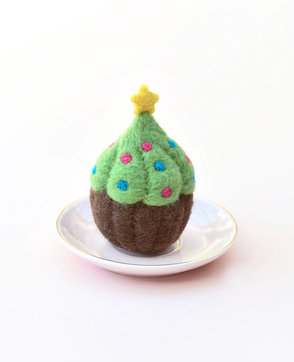 PREORDER: Felt Cupcake - Christmas Tree | Tara Treasures