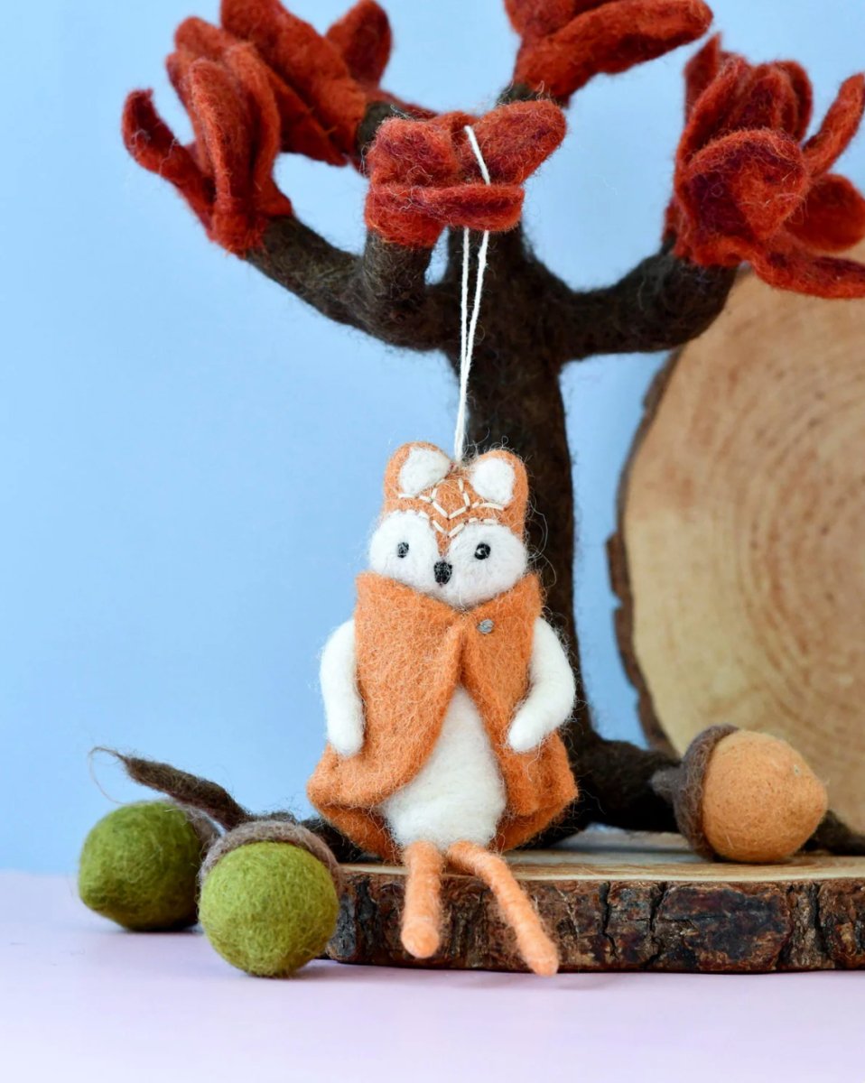 PREORDER: Felt Fox Doll Ornament - Tara Treasures