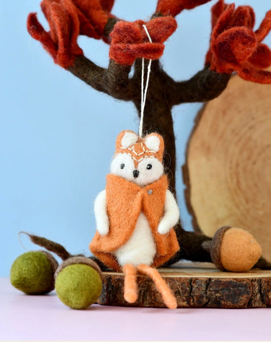 PREORDER: Felt Fox Doll Ornament - Tara Treasures