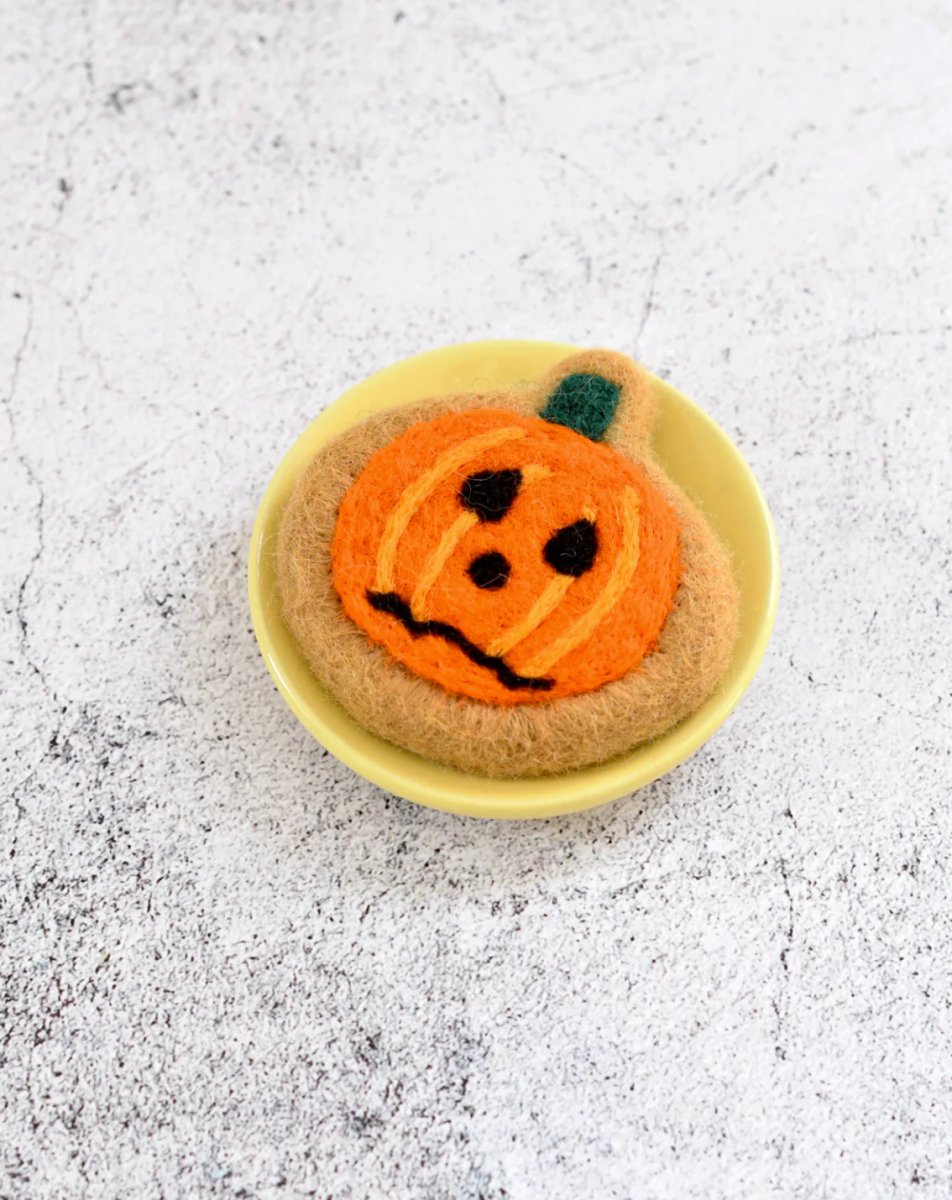 PREORDER: Felt Frazzled Pumpkin Cookie - Tara Treasures