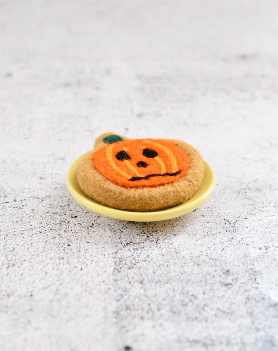 PREORDER: Felt Frazzled Pumpkin Cookie - Tara Treasures