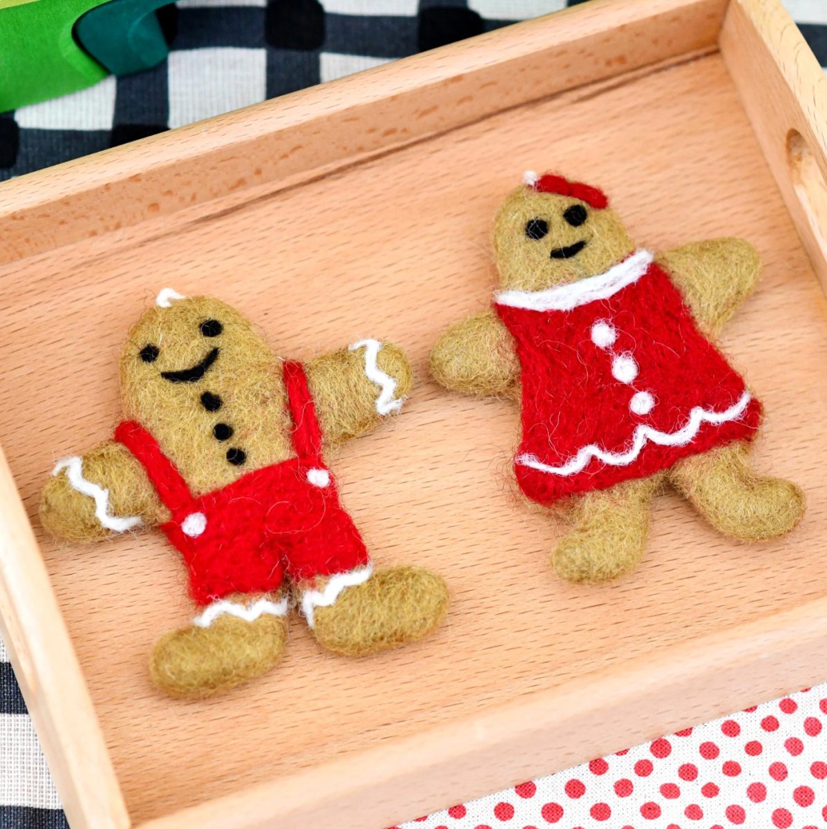 PREORDER: Felt Gingerbread Couple Cookies - Tara Treasures