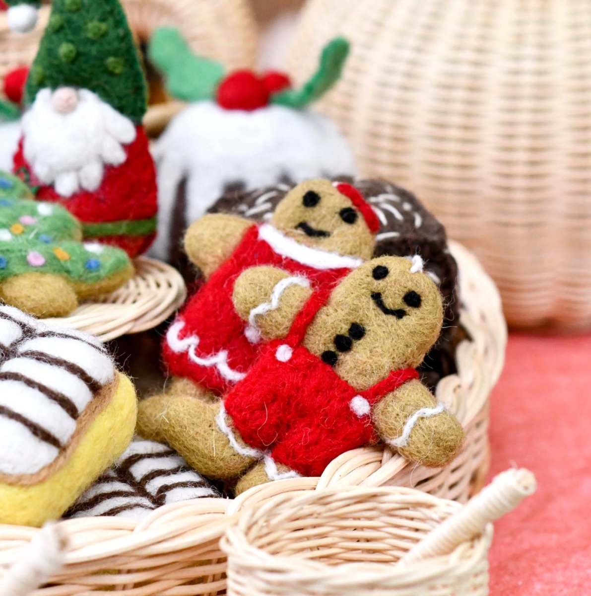 PREORDER: Felt Gingerbread Couple Cookies - Tara Treasures