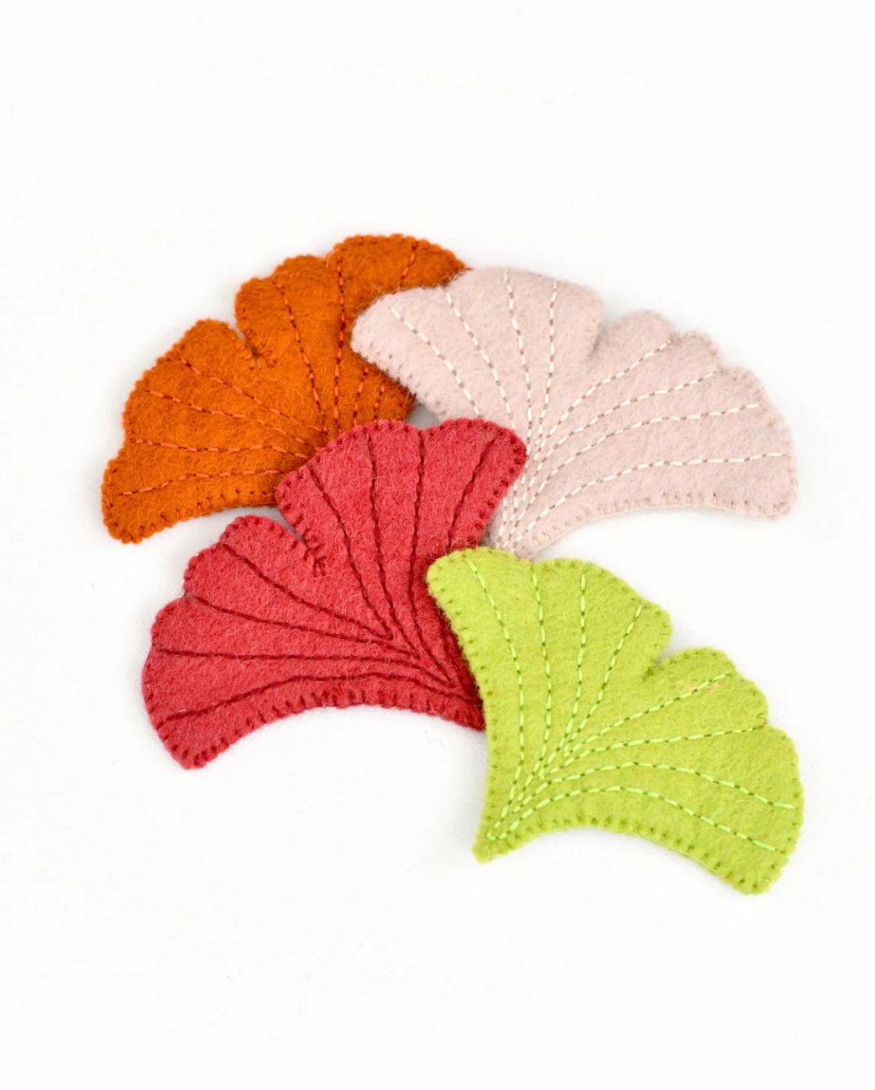 PREORDER: Felt Ginko Leaves (Set of 4) - Tara Treasures