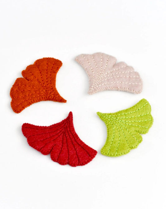 PREORDER: Felt Ginko Leaves (Set of 4) - Tara Treasures