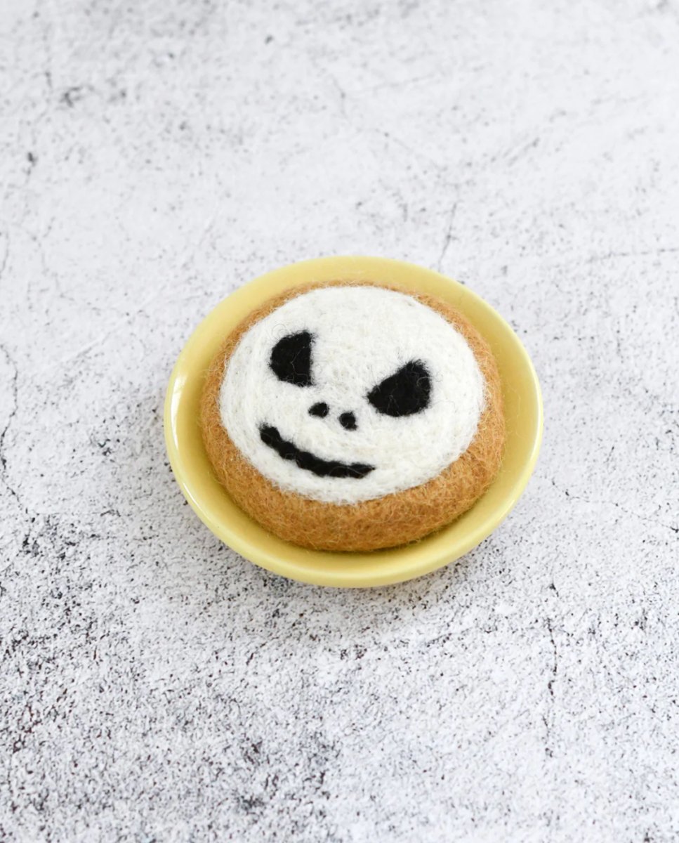 PREORDER: Felt Halloween Angry Skull Cookie - Tara Treasures