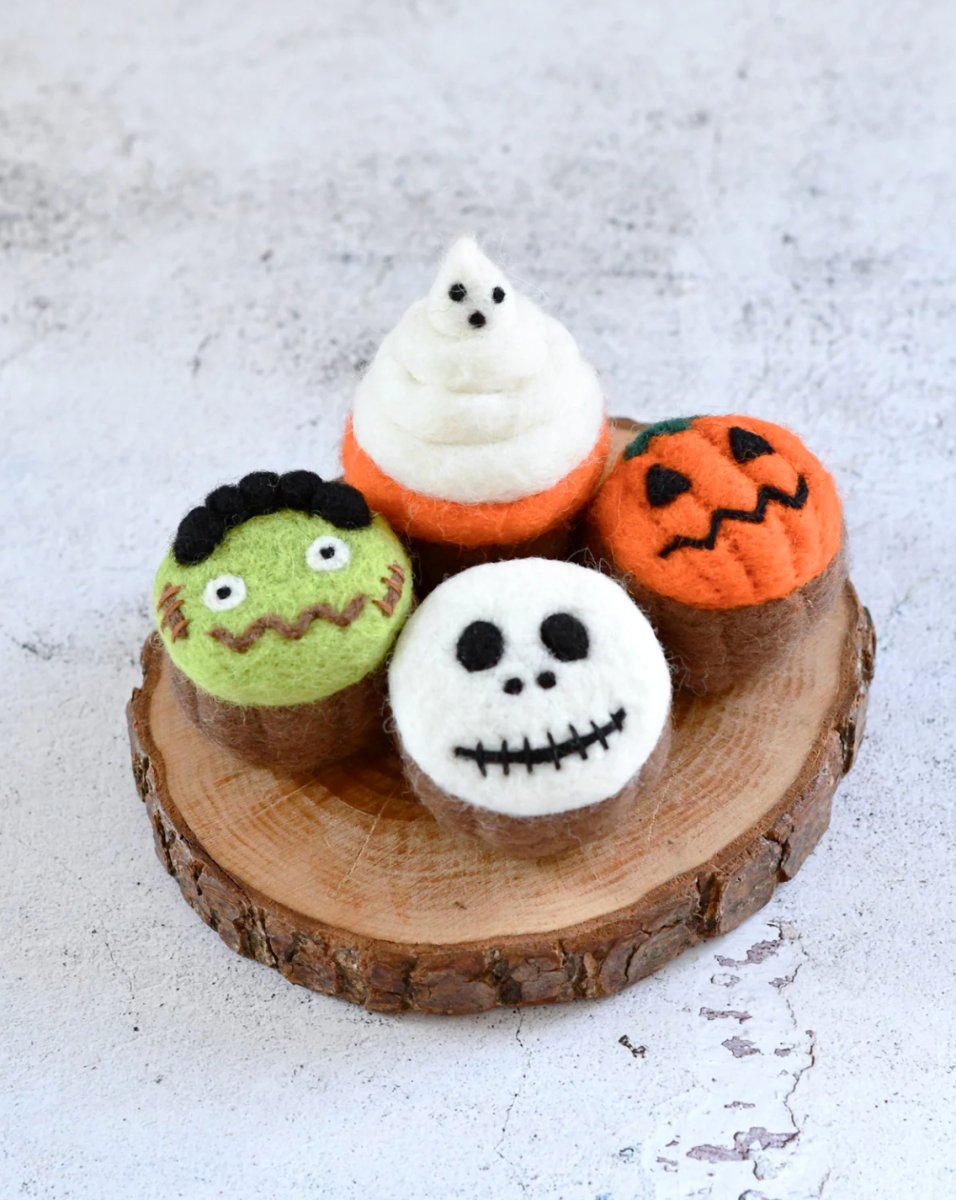 PREORDER: Felt Halloween Spooky Fun Cupcakes - Tara Treasures