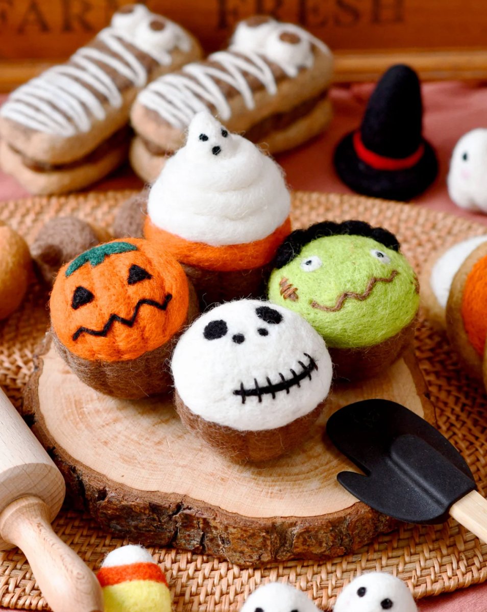 PREORDER: Felt Halloween Spooky Fun Cupcakes - Tara Treasures