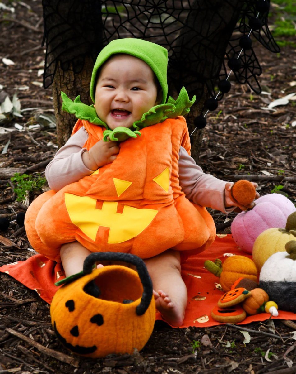 PREORDER: Felt Jack O' Lantern Pumpkin (Trick or Treat) Grazing Set - Tara Treasures