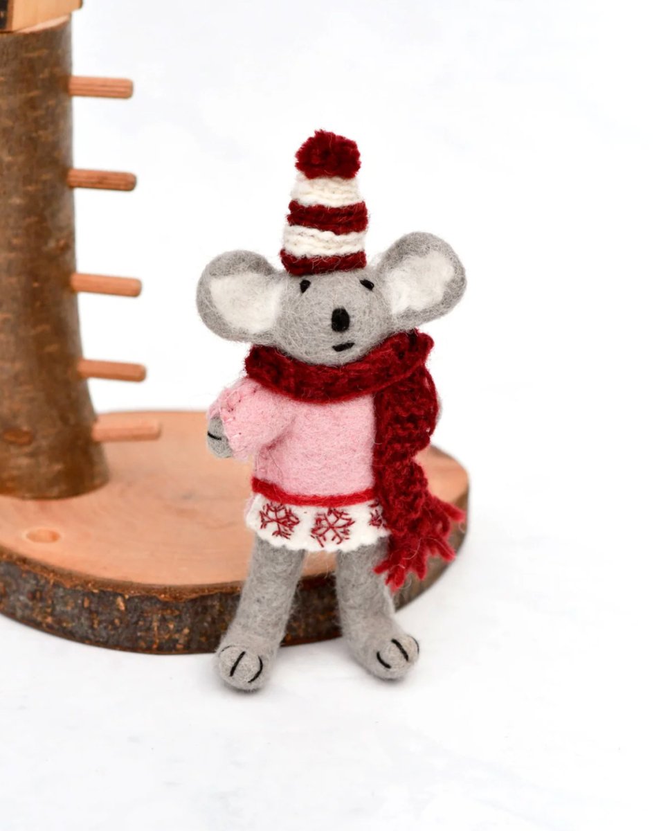 PREORDER: Felt Koala with Pink Sweater - Tara Treasures