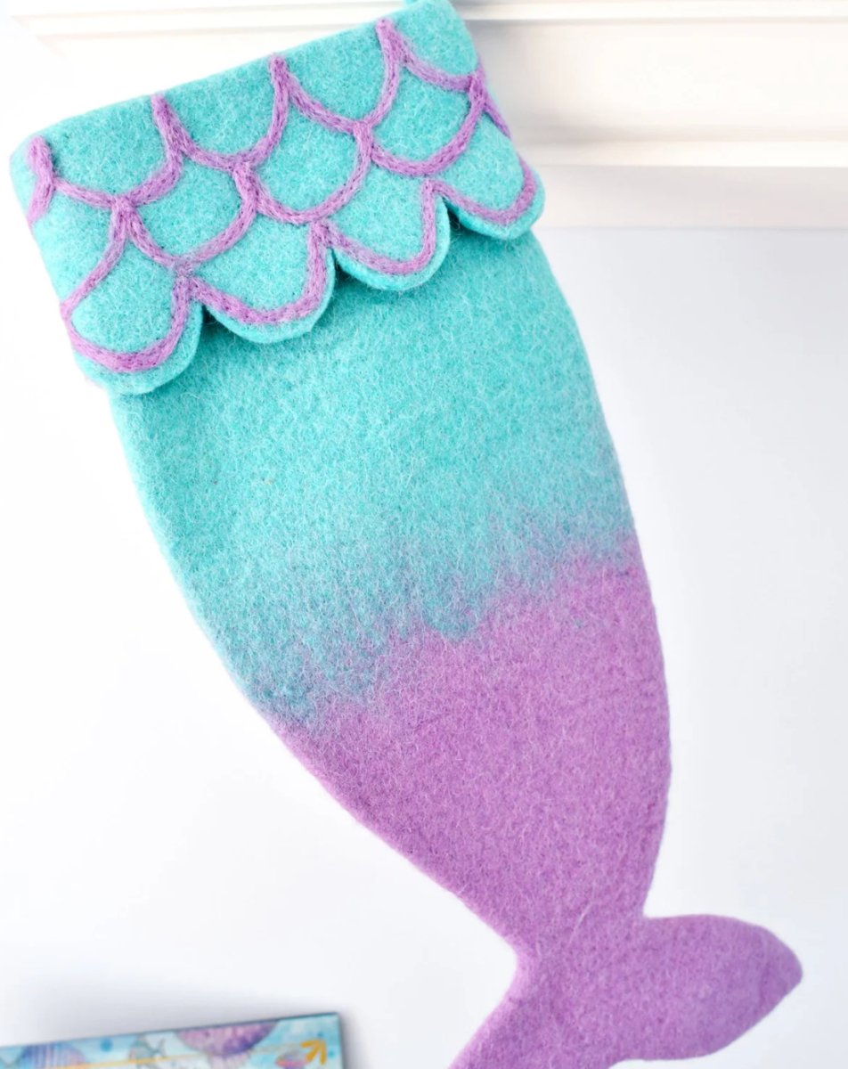 PREORDER: Felt Mermaid Christmas Stocking - Tara Treasures