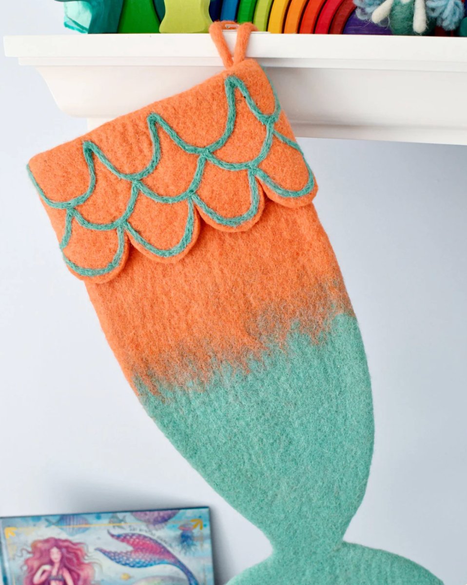 PREORDER: Felt Mermaid Christmas Stocking - Tara Treasures