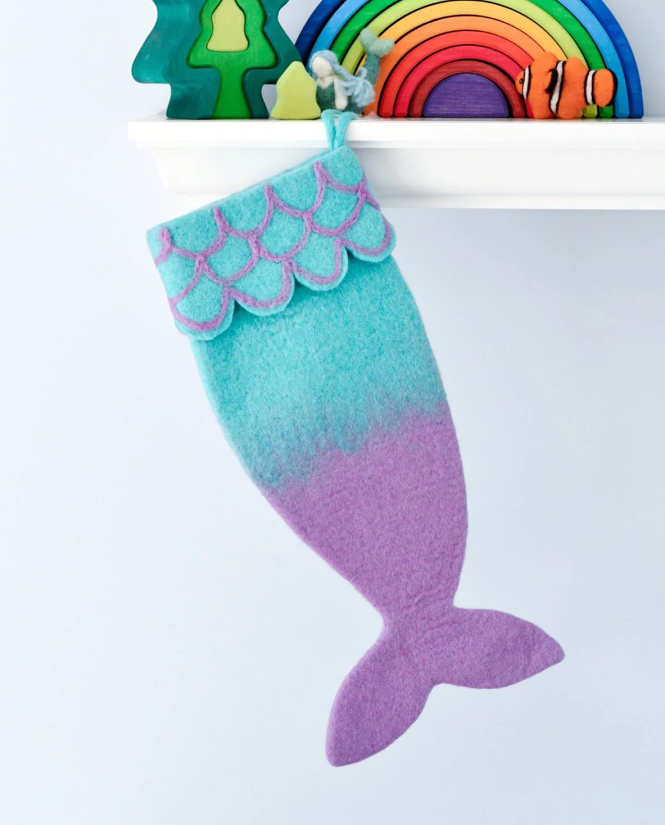 PREORDER: Felt Mermaid Christmas Stocking - Tara Treasures