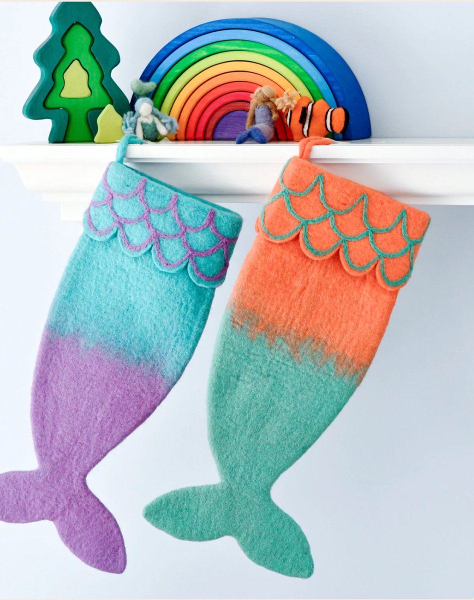 PREORDER: Felt Mermaid Christmas Stocking - Tara Treasures