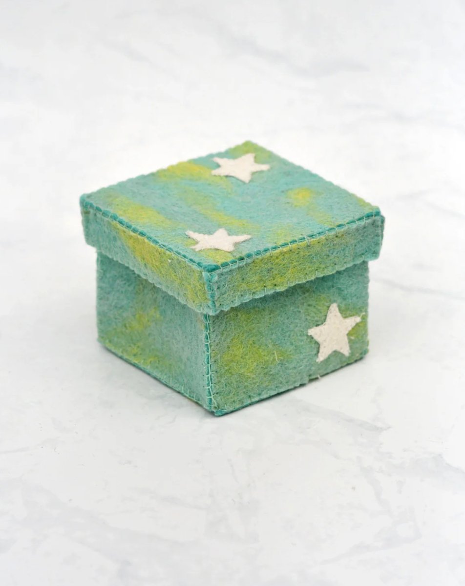 PREORDER: Felt Mint Blue Magic Box with Small Parts - Tara Treasures