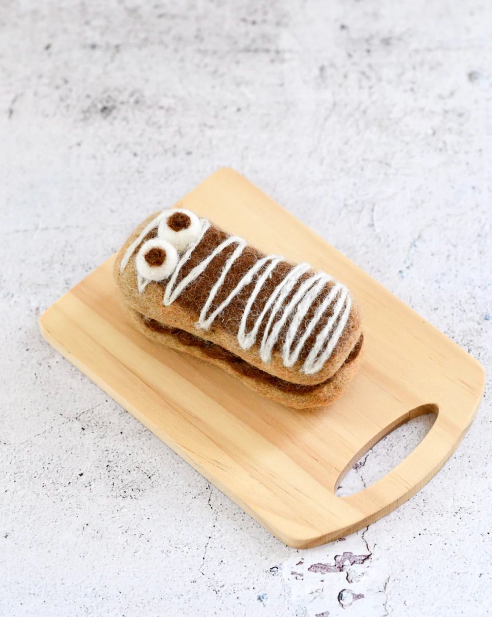 PREORDER: Felt Mummy Chocolate Eclair for Halloween - Tara Treasures