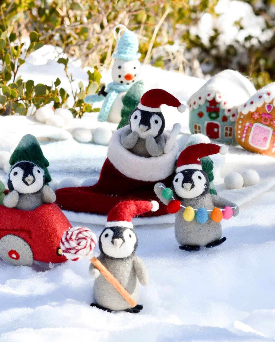 PREORDER: Felt Penguin in Christmas Stocking - Tara Treasures