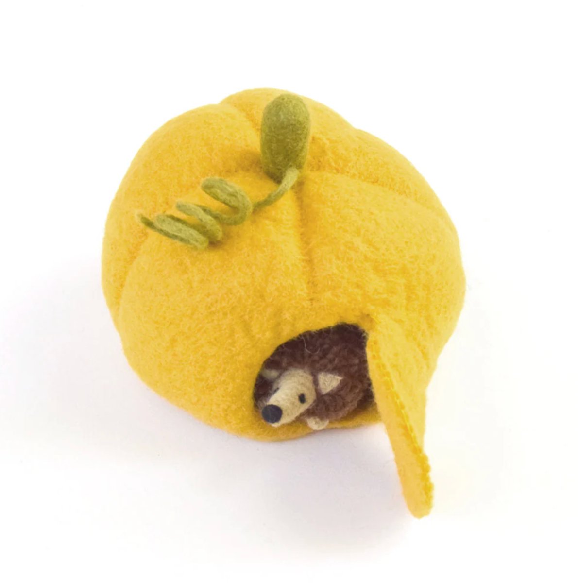 PREORDER: Felt Pumpkin House with Hedgehog - Tara Treasures