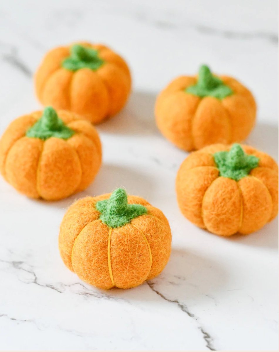 PREORDER: Felt Pumpkins (Set of 5) - Tara treasures