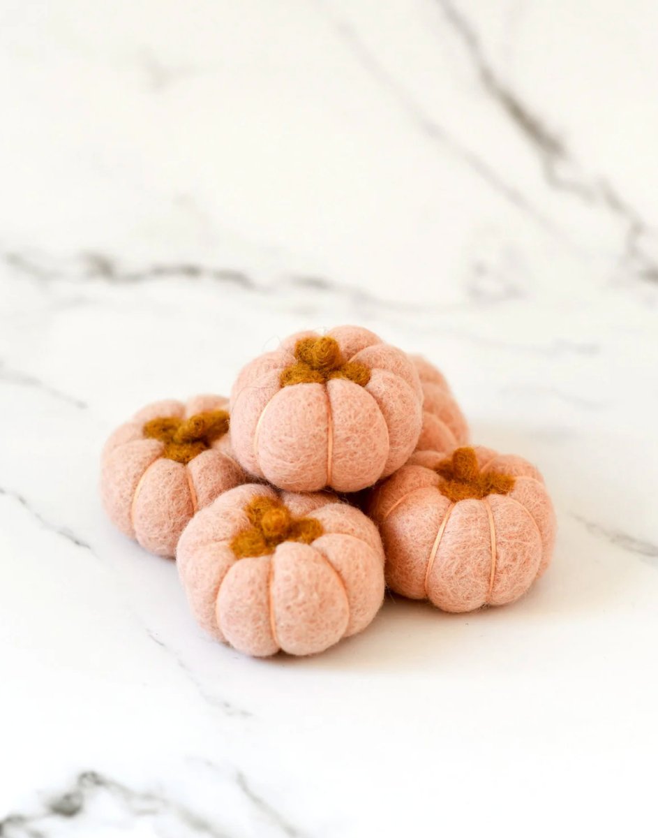 PREORDER: Felt Pumpkins (Set of 5) - Tara treasures