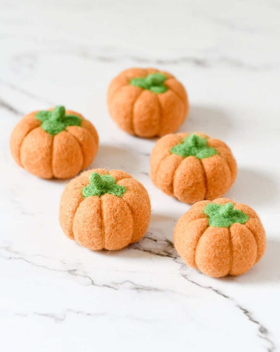 PREORDER: Felt Pumpkins (Set of 5) - Tara treasures