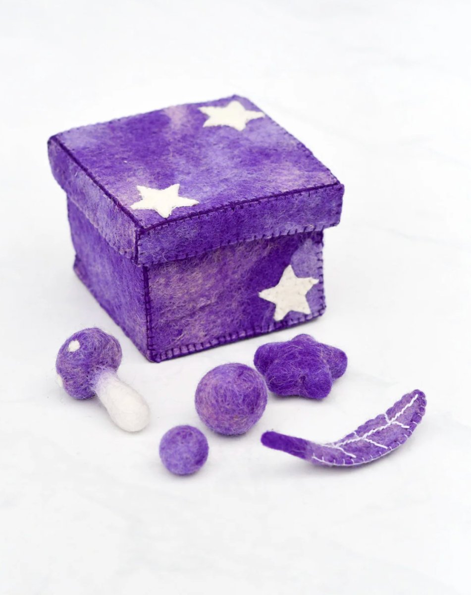 PREORDER: Felt Purple Magic Box with Small Parts - Tara Treasures