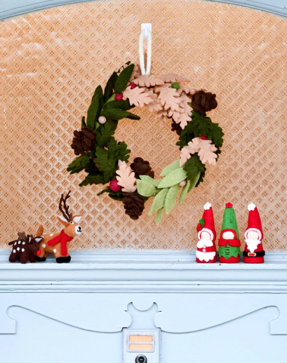 PREORDER: Felt Rustic Christmas Wreath - Tara Treasures