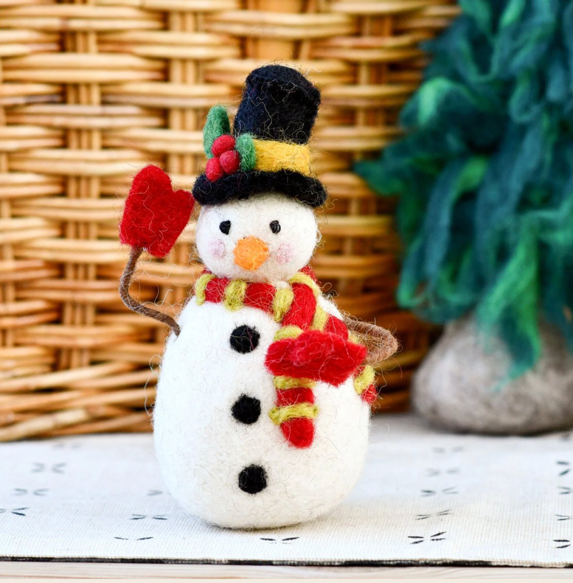 PREORDER: Felt Snowman with Tophat - Tara Treasures