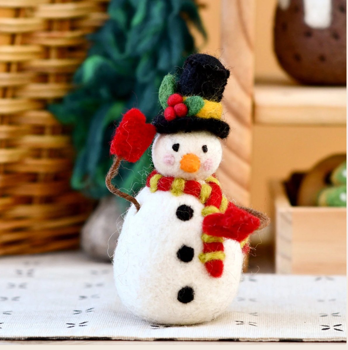 PREORDER: Felt Snowman with Tophat - Tara Treasures