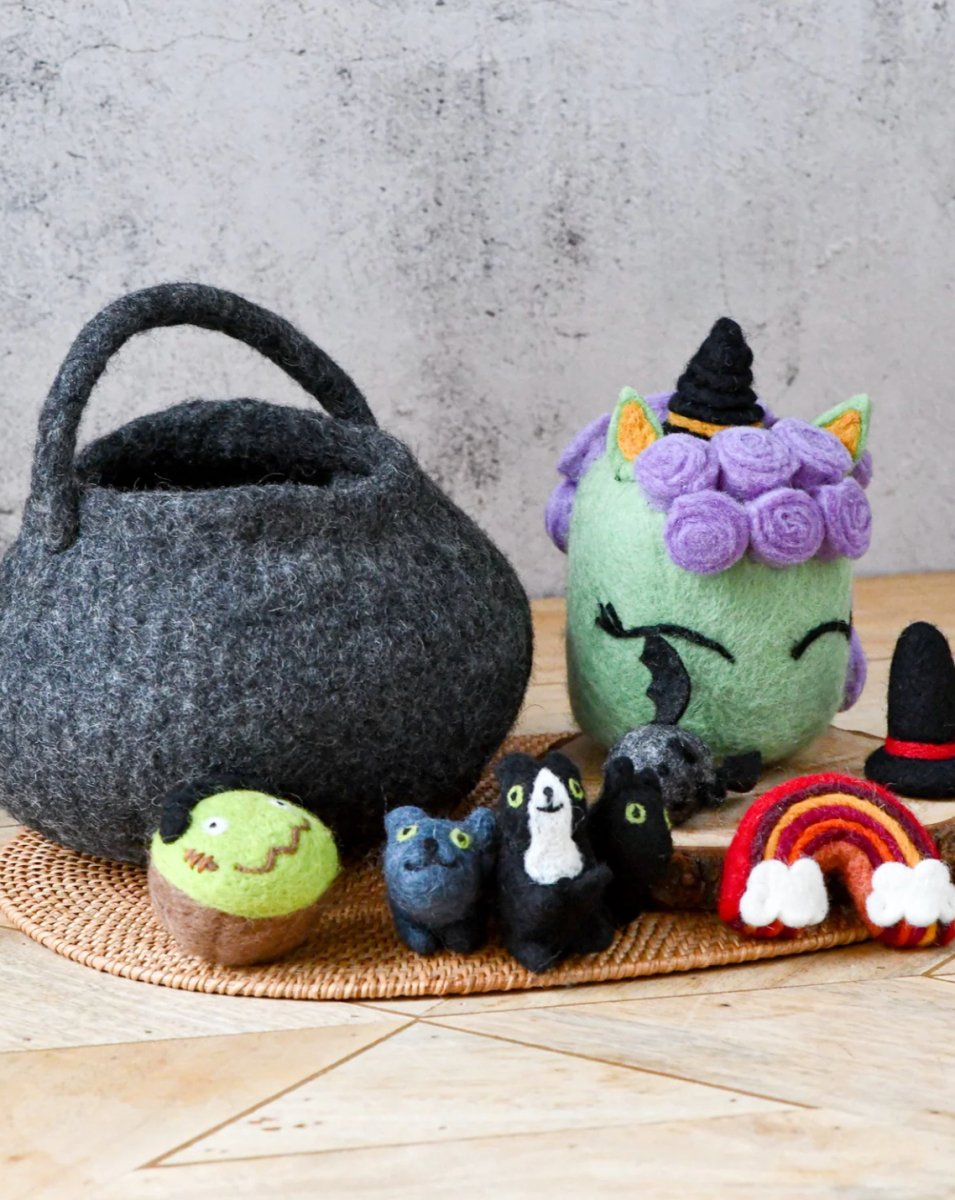 PREORDER: Felt Witch (Trick or Treat) Grazing Set - Tara Treasures