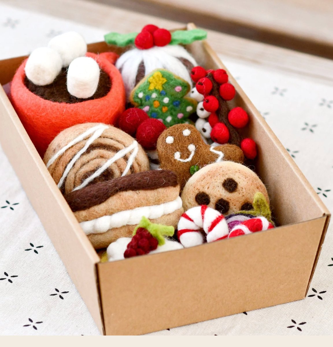 PREORDER: Grazing Box of Christmas Felt Play Food Set A - Tara Treasures