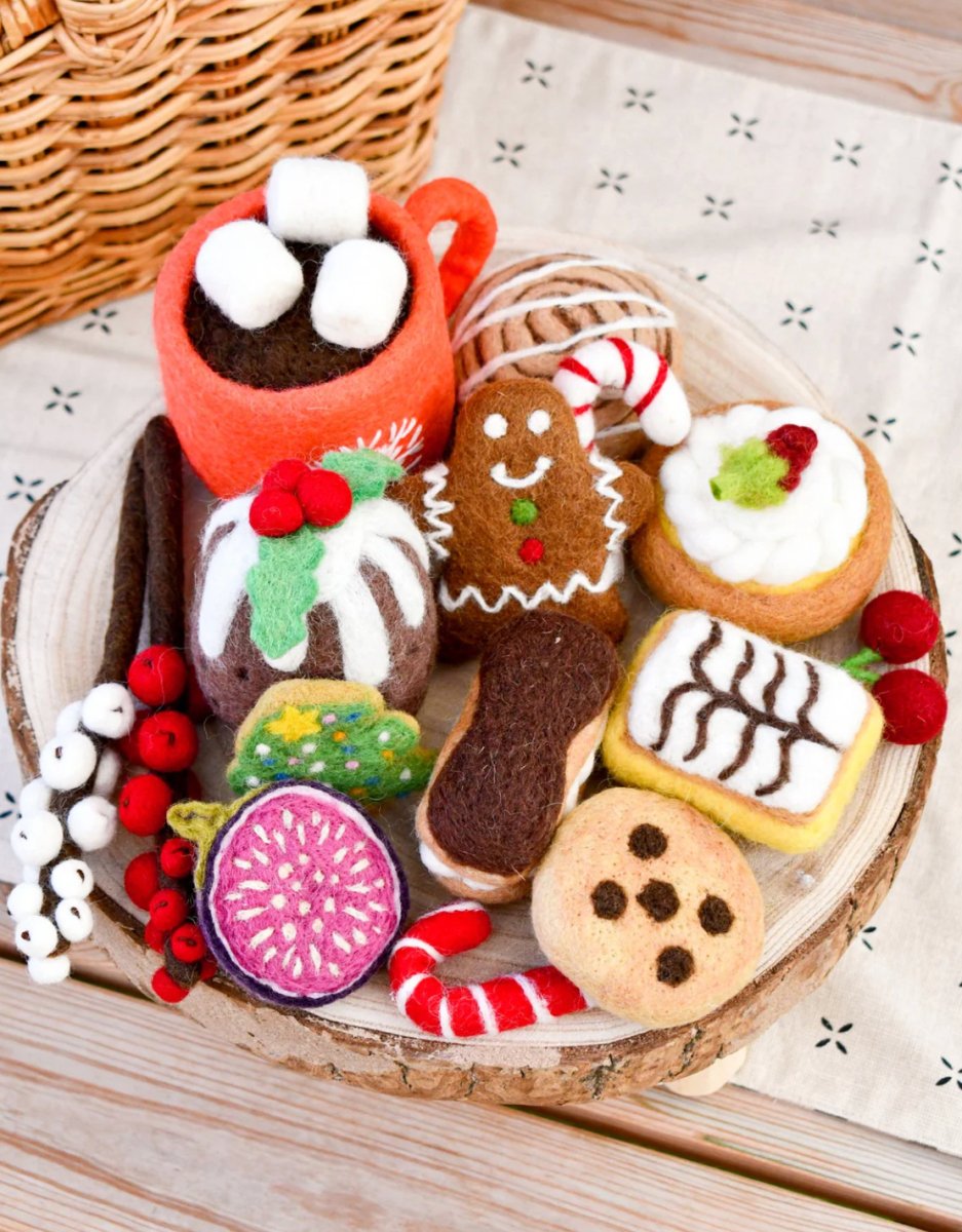 PREORDER: Grazing Box of Christmas Felt Play Food Set A - Tara Treasures