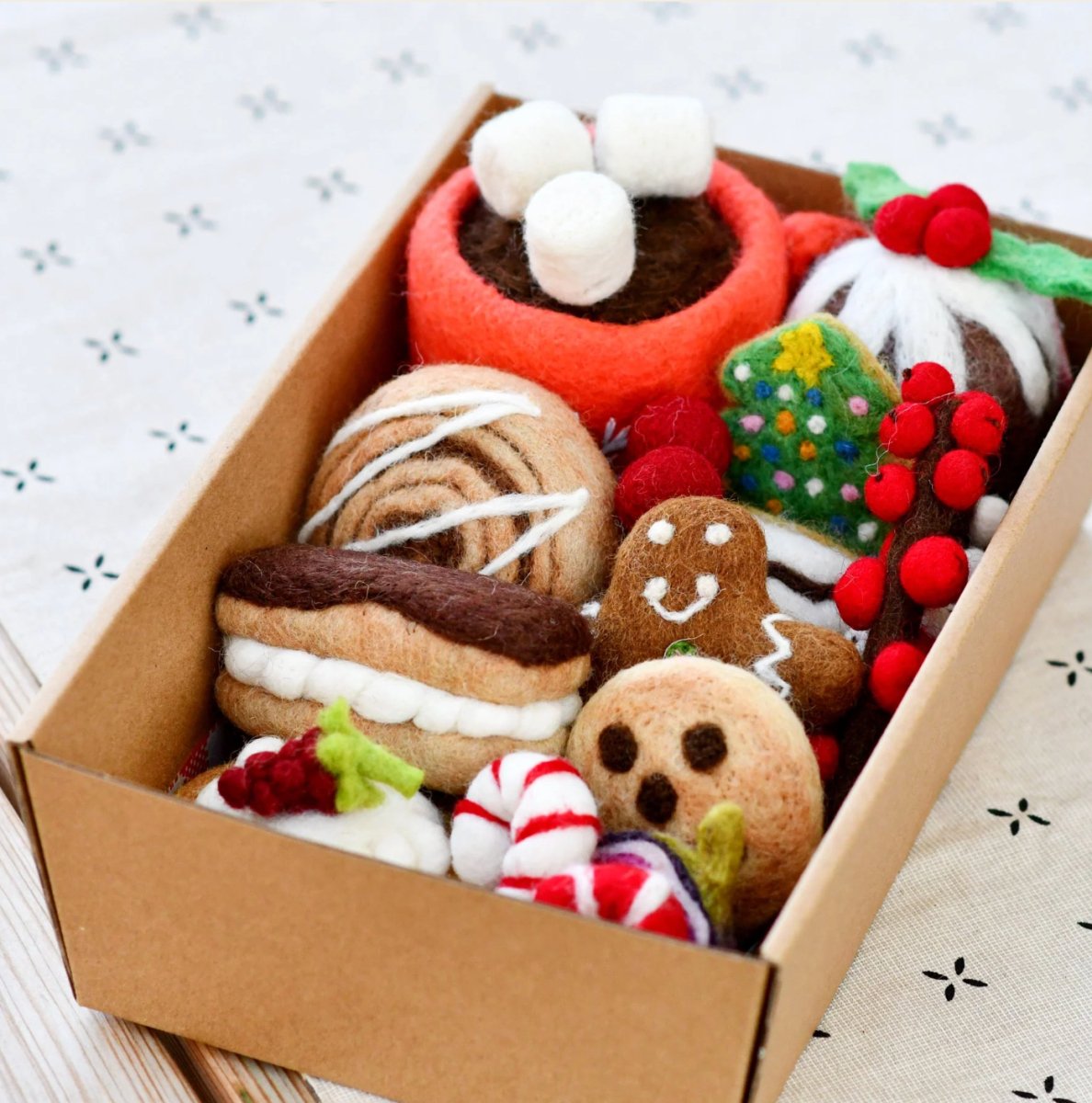 PREORDER: Grazing Box of Christmas Felt Play Food Set A - Tara Treasures