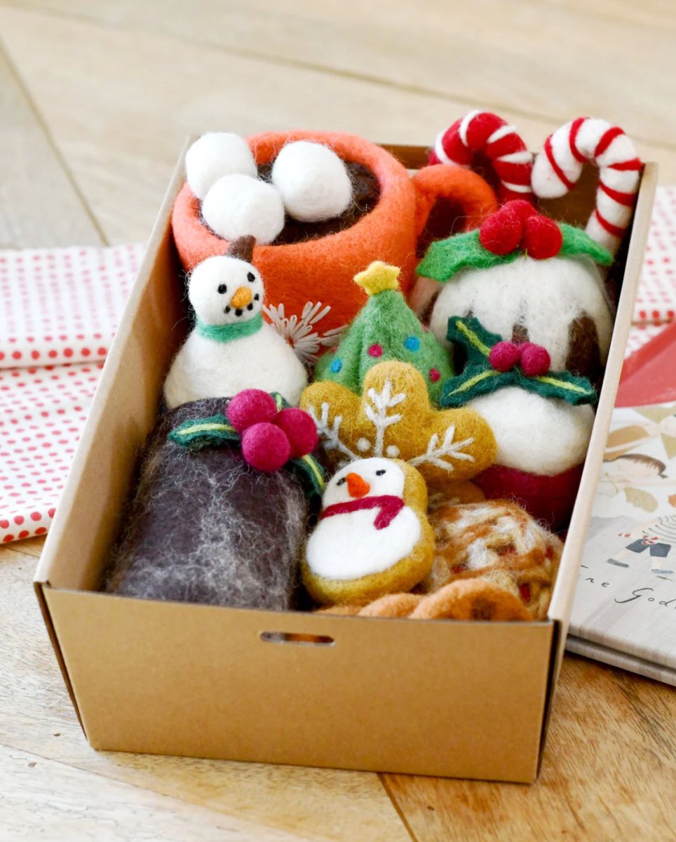 PREORDER: Grazing Box of Christmas Felt Play Food (Set B) - Tara Treasures