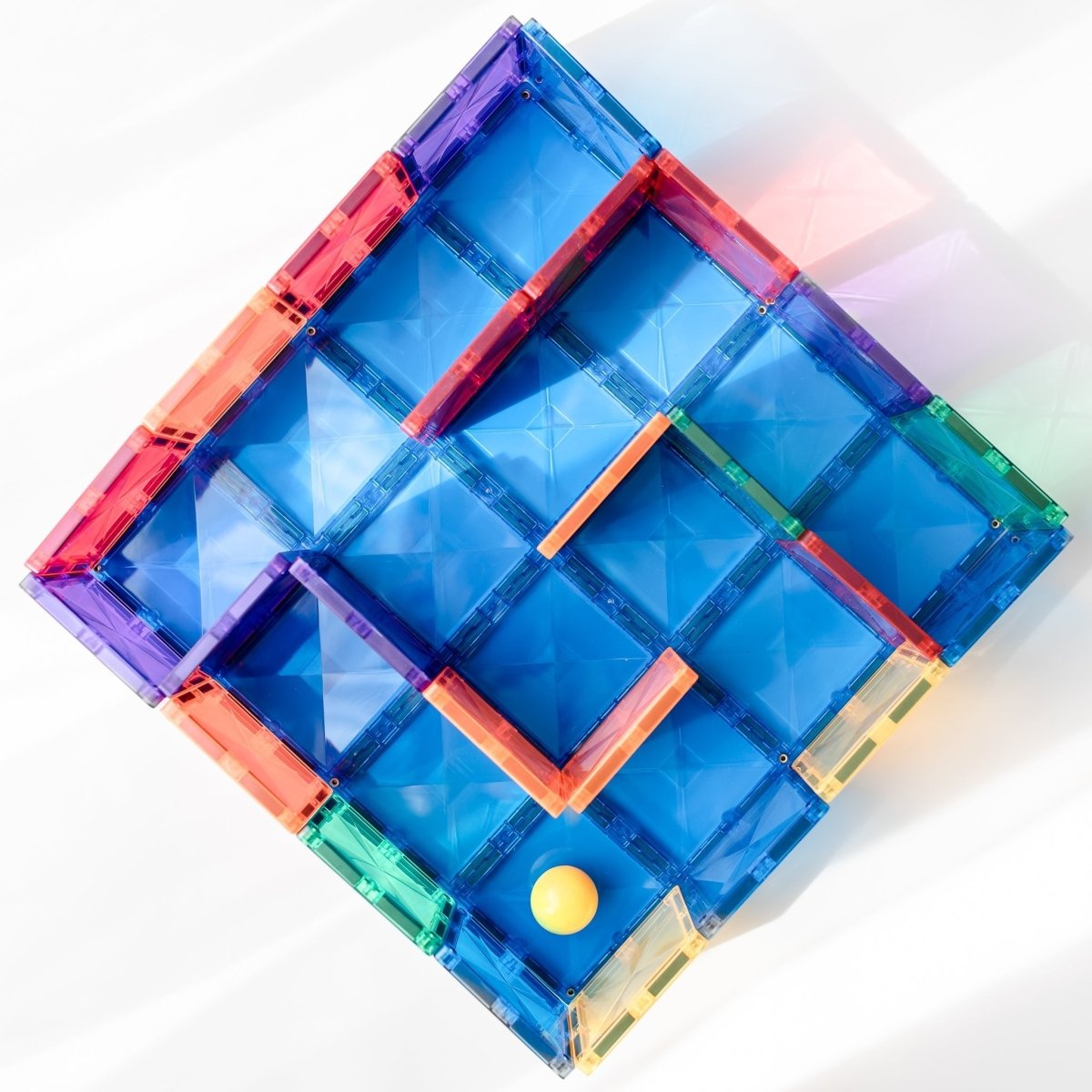 Rainbow Blue & Green Base Plate 2 Piece| CONNETIX Tiles